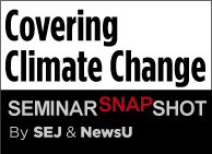 Covering Climate Change seminar snapshot graphic